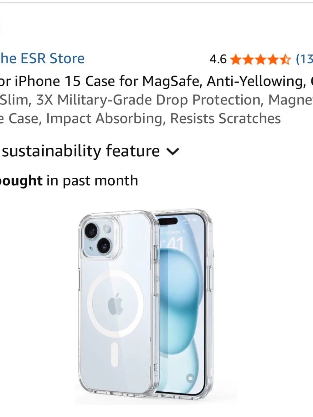 ESR iPhone 15 Transparent Case